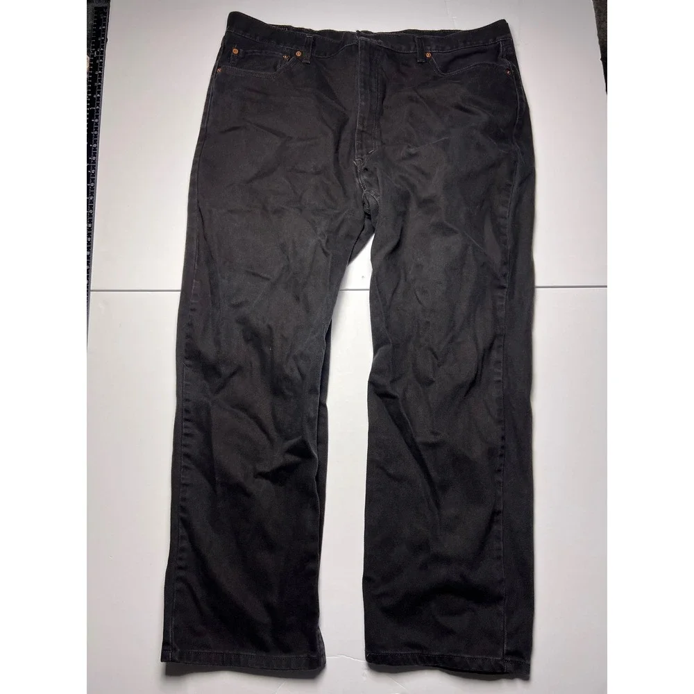 Levi's 550 Relaxed Fit Jeans Mens 42x30 Black Straight Leg Denim 00550-0260
